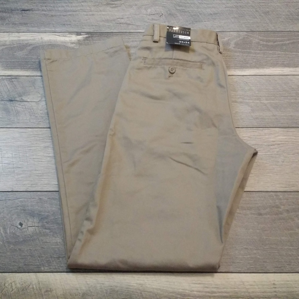 Van Heusen Tan slim fit flex waistband pants